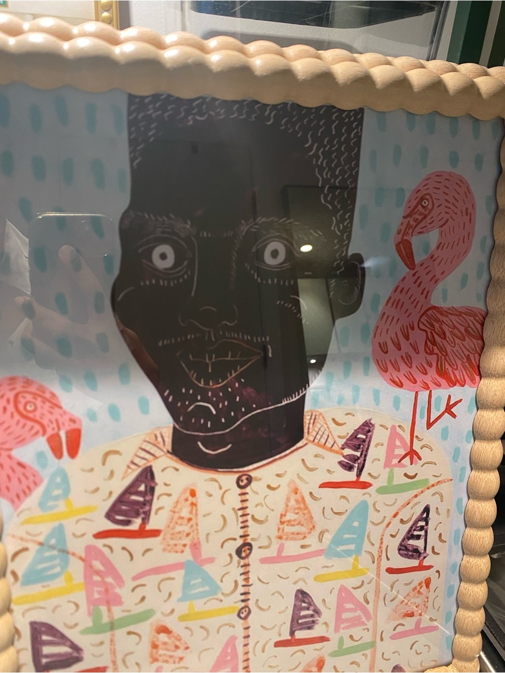 Camilla Perkins - Gentleman Colorful Sailboats and Flamingos Art Print - 11x14